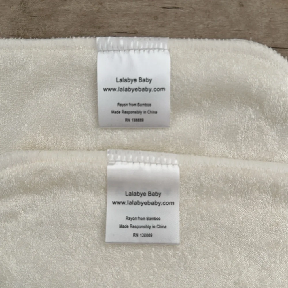 *NEW* Lalabye Baby cloth diapers PAIR of large and small inserts.